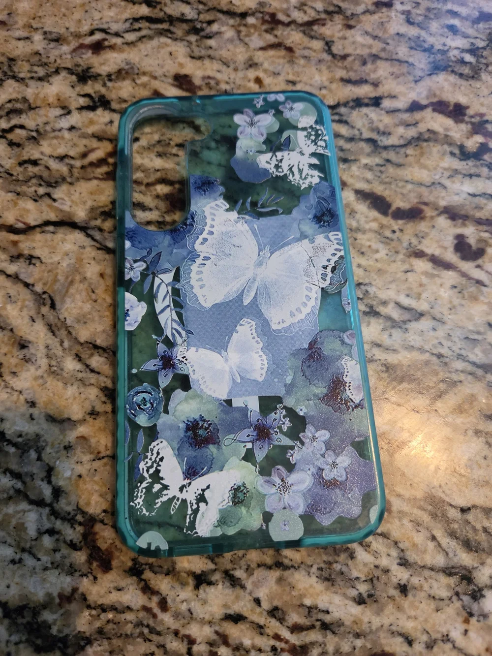 Samsung 23 Plus Case  Turquoise With Butterflies